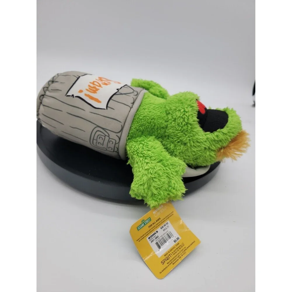 Kohl’s Cares Oscar the Grouch Plush in Trash Can “Scram!” Sesame Street Toy 12